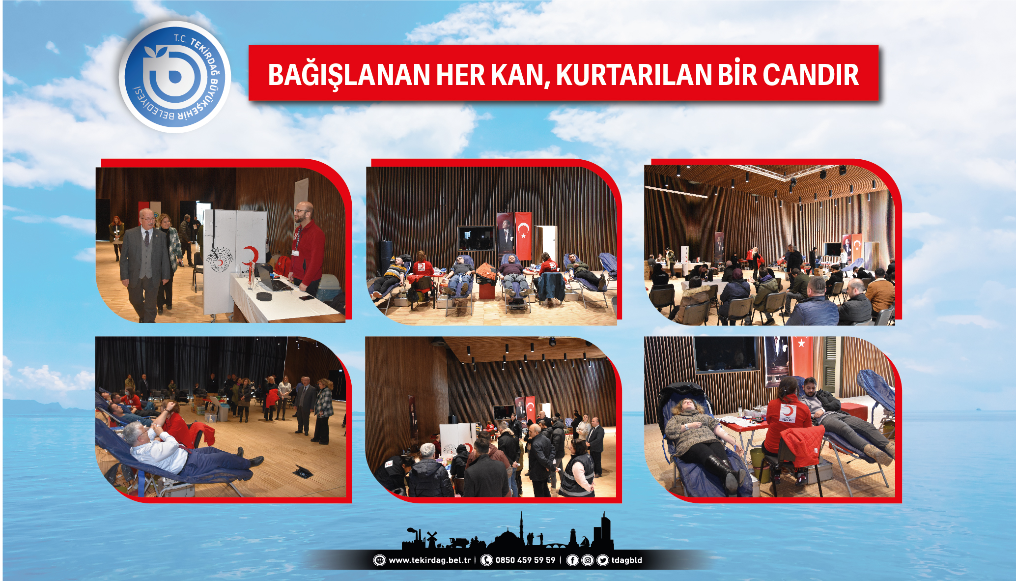 Tekirdağ Büyükşehir Belediyesi deprem bölgesi için binlerce çalışanı için kan bağışı çağrısı yaptı 