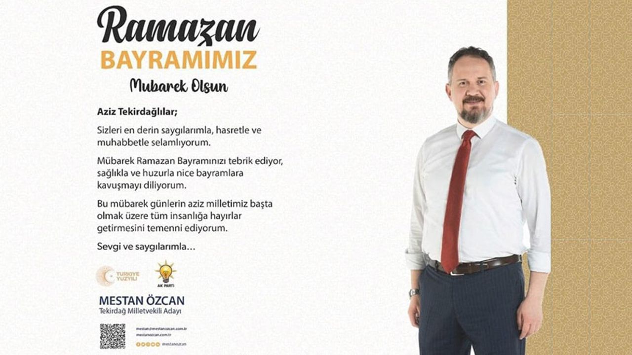 AK Parti Milletvekili adayı Mescan Özcan'dan bayram tebriği