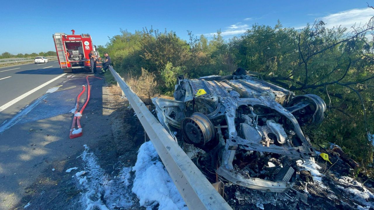 Tekirdağ'da kaza yapan otomobil sürücüsü öldü