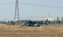 Helikopter tarlaya zorunlu iniş yaptı
