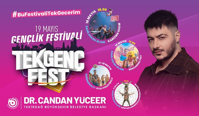 Tekirdağ’da 19 Mayıs Coşkusu TekGençFest İle Zirve Yapıyor