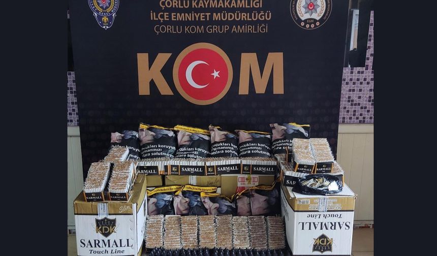 Tekirdağ'da 138 bin 710 makaron ele geçirildi