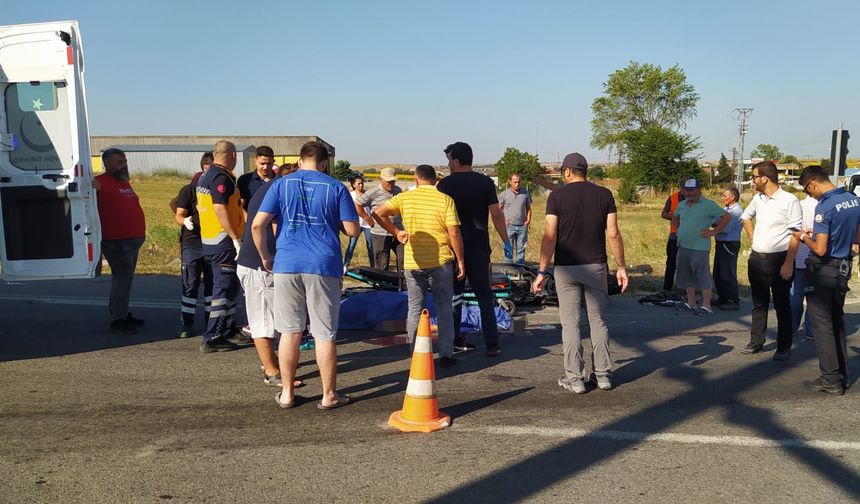 Tekirdağ'da otobüsle çarpışan motosikletin sürücüsü öldü