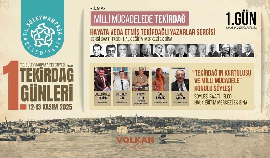 Tekirdağ Günleri Tarih, Kültür ve Sanatla Başlıyor